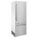 ZLINE 30 in. 16.1 cu. ft. Built-In Bottom Freezer Refrigerator with Water Dispenser and Ice Maker in Satin Stainless Steel (RBIV-SN-30)