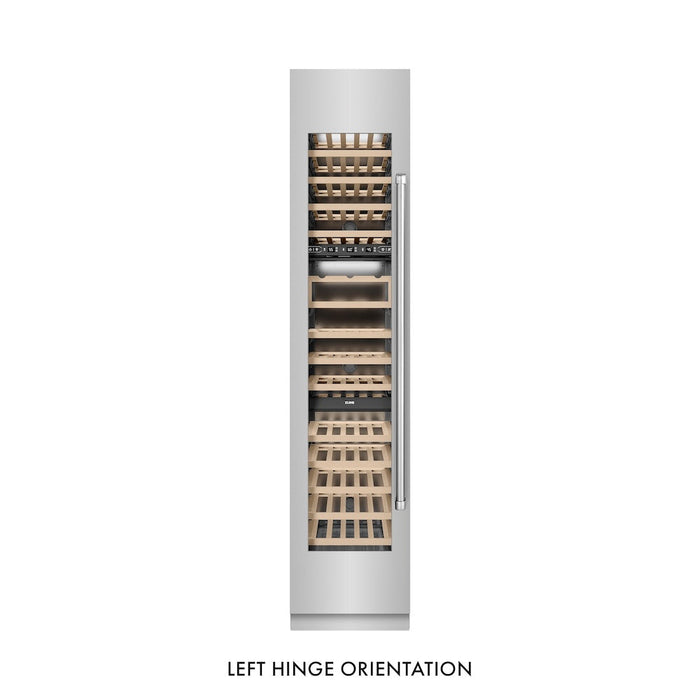 ZLINE 18 in. 9.0 cu. ft. Triple Zone 68 Bottle Left Hinge Column Wine Cooler in Stainless Steel (RCWVL-304-18)