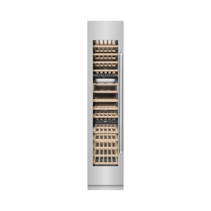 ZLINE 18 in. 9.0 cu. ft. Triple Zone 68 Bottle Left Hinge Column Wine Cooler in Stainless Steel (RCWVL-304-18)