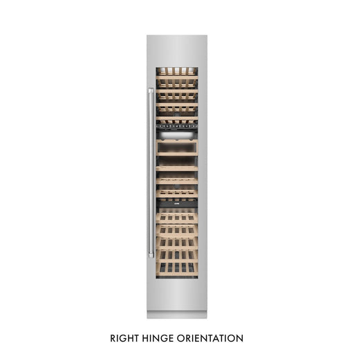 ZLINE 18 in. 9.0 cu. ft. Triple Zone 68 Bottle Right Hinge Column Wine Cooler in Stainless Steel (RCWVR-304-18)