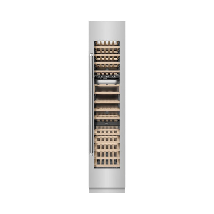 ZLINE 18 in. 9.0 cu. ft. Triple Zone 68 Bottle Right Hinge Column Wine Cooler in Stainless Steel (RCWVR-304-18)