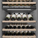 ZLINE Autograph Edition 24 in. 12.4 cu. ft. Triple Zone 100 Bottle Column Wine Cooler in Stainless Steel and Matte Black Accents (RCWVZ-304-24-MB)