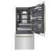 ZLINE Autograph Edition 36 in. 19.8 cu. ft. Built-In Bottom Freezer Refrigerator with Water Dispenser and Ice Maker in Stainless Steel with Graphite Gray Interior and Polished Gold Helix Handles (GRBITZ-30436KG)