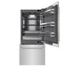 ZLINE Autograph Edition 36 in. 19.8 cu. ft. Built-In Bottom Freezer Refrigerator with Water Dispenser and Ice Maker in Stainless Steel with Graphite Gray Interior and Polished Nickel Helix Handles (GRBITZ-30436KPN)