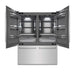 ZLINE 60 in. 32.2 cu. ft. French Door Built-In Bottom Freezer Refrigerator with Water Dispensers and Ice Makers in Stainless Steel with Graphite Gray Interior (GRBIV-304-60)