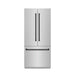 ZLINE Autograph Edition 36 in. 19.6 cu. ft. French Door Built-In Bottom Freezer Refrigerator with Water Dispenser and Ice Maker in Stainless Steel with Graphite Gray Interior and Matte Black Accents (GRBIVZ-304-36MB)