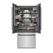 ZLINE Autograph Edition 36 in. 19.6 cu. ft. French Door Built-In Bottom Freezer Refrigerator with Water Dispenser and Ice Maker in Stainless Steel with Graphite Gray Interior and Matte Black Accents (GRBIVZ-304-36MB)