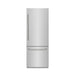 ZLINE Autograph Edition 30 in. 16.1 cu. ft. Built-In Bottom Freezer Refrigerator with Water Dispenser and Ice Maker in Stainless Steel with Graphite Gray Interior and Polished Nickel Helix Handles (GRBIVZ-30430KPN)