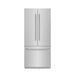 ZLINE Autograph Edition 36 in. 19.6 cu. ft. French Door Built-In Bottom Freezer Refrigerator with Water Dispenser and Ice Maker in Stainless Steel with Graphite Gray Interior and Polished Nickel Helix Handles (GRBIVZ-30436KPN)