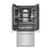 ZLINE Autograph Edition 36 in. 19.6 cu. ft. French Door Built-In Bottom Freezer Refrigerator with Water Dispenser and Ice Maker in Stainless Steel with Graphite Gray Interior and Polished Nickel Helix Handles (GRBIVZ-30436KPN)