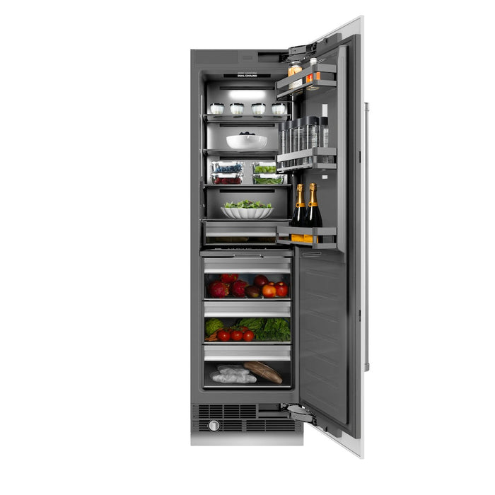 ZLINE 24 in. 12.5 cu. ft. Column Refrigerator in White Matte with Graphite Gray Interior (RCRV-WM-24)
