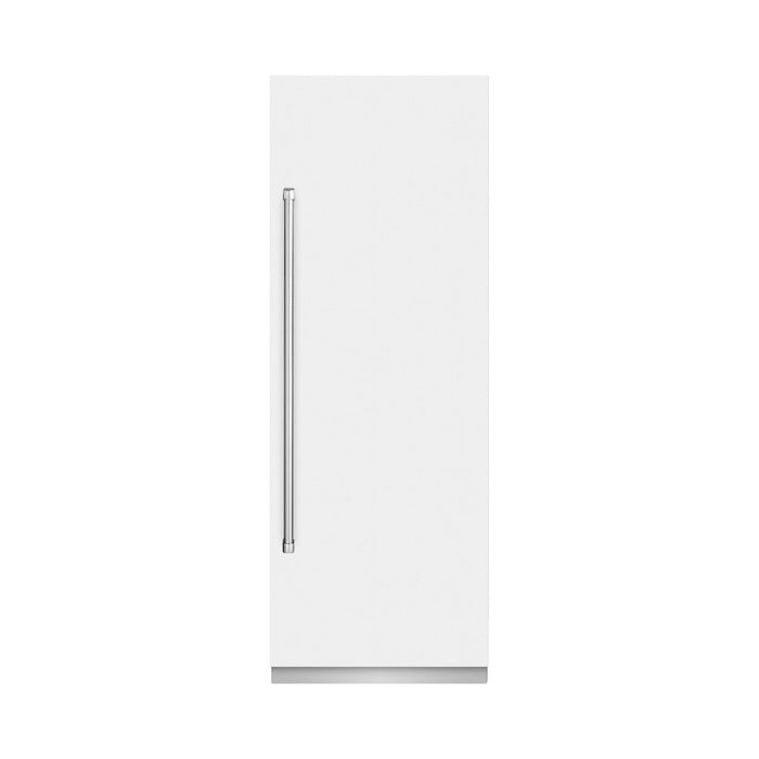 ZLINE 30 in. 16.7 cu. ft. Column Refrigerator in White Matte with Graphite Gray Interior (RCRV-WM-30)