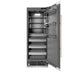 ZLINE Autograph Edition 30 in. 16.7 cu. ft. Column Refrigerator in White Matte with Graphite Gray Interior and Champagne Bronze Accents (RCRVZ-WM-30-CB)