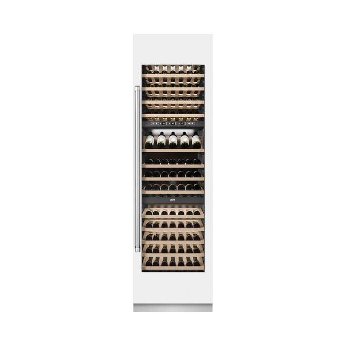 ZLINE 24 in. 12.4 cu. ft. Triple Zone 100 Bottle Column Wine Cooler in White Matte (RCWV-WM-24)
