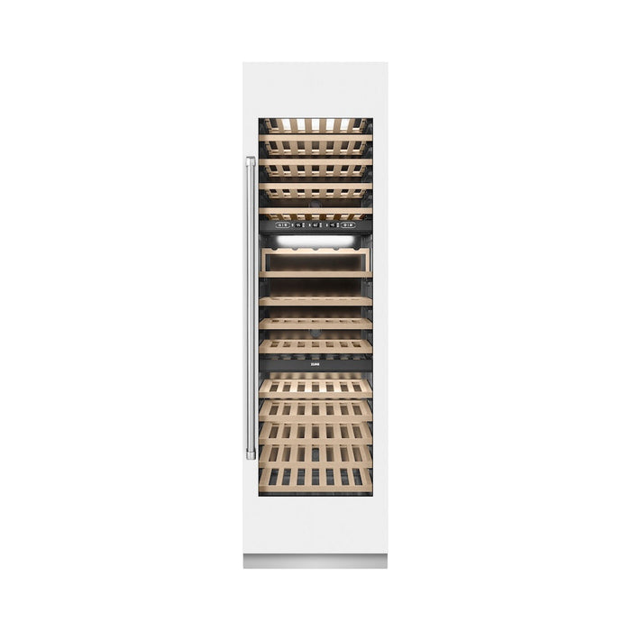 ZLINE 24 in. 12.4 cu. ft. Triple Zone 100 Bottle Column Wine Cooler in White Matte (RCWV-WM-24)