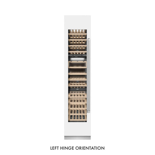 ZLINE 18 in. 9.0 cu. ft. Triple Zone 68 Bottle Left Hinge Column Wine Cooler in White Matte (RCWVL-WM-18)