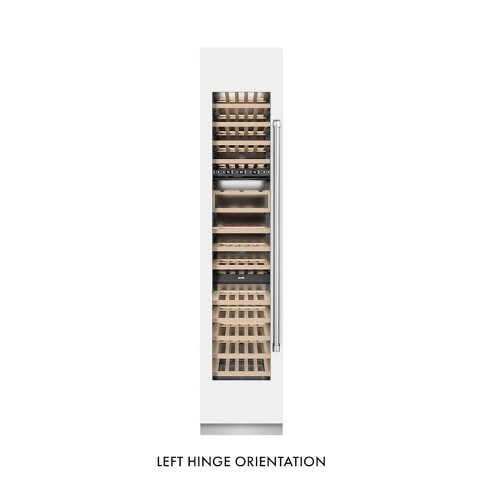 ZLINE 18 in. 9.0 cu. ft. Triple Zone 68 Bottle Left Hinge Column Wine Cooler in White Matte (RCWVL-WM-18)