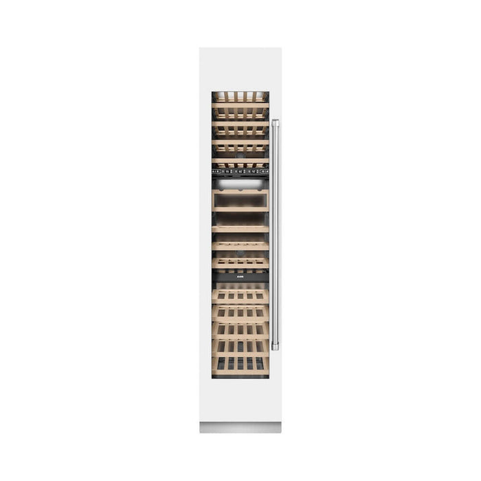 ZLINE 18 in. 9.0 cu. ft. Triple Zone 68 Bottle Left Hinge Column Wine Cooler in White Matte (RCWVL-WM-18)