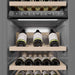 ZLINE Autograph Edition 18 in. 9.0 cu. ft. Triple Zone 68 Bottle Left Hinge Column Wine Cooler in White Matte with Champagne Bronze Accents (RCWVLZ-WM-18-CB)