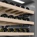 ZLINE Autograph Edition 24 in. 12.4 cu. ft. Triple Zone 100 Bottle Column Wine Cooler in White Matte and Matte Black Accents (RCWVZ-WM-24-MB)