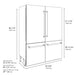 ZLINE 60 in. 32.2 cu. ft. French Door Built-In Bottom Freezer Refrigerator with Water Dispensers and Ice Makers in White Matte with Graphite Gray Interior (GRBIV-WM-60)