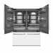 ZLINE 60 in. 32.2 cu. ft. French Door Built-In Bottom Freezer Refrigerator with Water Dispensers and Ice Makers in White Matte with Graphite Gray Interior (GRBIV-WM-60)
