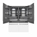 ZLINE 60 in. 32.2 cu. ft. French Door Built-In Bottom Freezer Refrigerator with Water Dispensers and Ice Makers in White Matte with Graphite Gray Interior (GRBIV-WM-60)