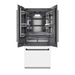 ZLINE Autograph Edition 36 in. 19.6 cu. ft. French Door Built-In Bottom Freezer Refrigerator with Water Dispenser and Ice Maker in White Matte with Graphite Gray Interior and Matte Black Accents (GRBIVZ-WM-36-MB)