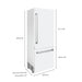 ZLINE 30 in. 16.1 cu. ft. Built-In Bottom Freezer Refrigerator with Water Dispenser and Ice Maker in White Matte (RBIV-WM-30)