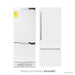 ZLINE 30 in. 16.1 cu. ft. Built-In Bottom Freezer Refrigerator with Water Dispenser and Ice Maker in White Matte (RBIV-WM-30)