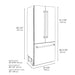 ZLINE 36 in. 19.6 cu. ft. French Door Built-In Bottom Freezer Refrigerator with Water Dispenser and Ice Maker in White Matte (RBIV-WM-36)