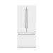 ZLINE 36 in. 19.6 cu. ft. French Door Built-In Bottom Freezer Refrigerator with Water Dispenser and Ice Maker in White Matte (RBIV-WM-36)