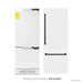 ZLINE Autograph Edition 30 in. 16.1 cu. ft. Built-In Bottom Freezer Refrigerator with Water Dispenser and Ice Maker in White Matte with Matte Black Accents (RBIVZ-WM-30-MB)