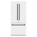 ZLINE Autograph Edition 36 in. 19.6 cu. ft. French Door Built-In Bottom Freezer Refrigerator with Water Dispenser and Ice Maker in White Matte with Matte Black Accents (RBIVZ-WM-36-MB)