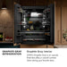 ZLINE Autograph Edition 30 in. 16.1 cu. ft. Built-In Bottom Freezer Refrigerator with Water Dispenser and Ice Maker in Black Stainless Steel with Graphite Gray Interior and Champagne Bronze Helix Handles (GRBIVZ-BS30KCB)