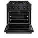 ZLINE 30 in. 4.2 cu. ft. Classic Dual Fuel Range with 4 Burner Gas Cooktop and Electric Convection Oven in Black Stainless Steel (CDRB-30)