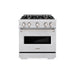 ZLINE 30 in. 4.2 cu. ft. Classic Gas Range with 4 Burner Cooktop and Convection Gas Oven in Satin Stainless Steel (CGRS-30)