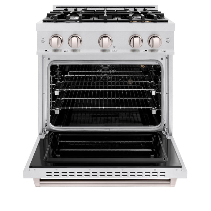 ZLINE 30 in. 4.2 cu. ft. Classic Gas Range with 4 Burner Cooktop and Convection Gas Oven in Satin Stainless Steel (CGRS-30)
