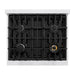 ZLINE 30 in. 4.2 cu. ft. Classic Gas Range with 4 Burner Cooktop and Convection Gas Oven in Satin Stainless Steel with Black Matte Door (CGRS-BLM-30)