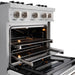ZLINE 30 in. 4.2 cu. ft. Classic Gas Range with 4 Burner Cooktop and Convection Gas Oven in Satin Stainless Steel with White Matte Door (CGRS-WM-30)