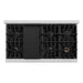 ZLINE 48 in. 6.7 cu. ft. Classic Double Oven Gas Range with 8 Burner Cooktop in Satin Stainless Steel with White Matte Doors (CGRS-WM-48)