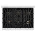 ZLINE Autograph Edition 36 in. 5.2 cu. ft. Classic Gas Range with 6 Burner Cooktop and Convection Gas Oven in Satin Stainless Steel and Champagne Bronze Accents (CGRSZ-36-CB)