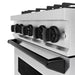 ZLINE Autograph Edition 30 in. 4.2 cu. ft. Classic Gas Range with 4 Burner Cooktop and Convection Gas Oven in Satin Stainless Steel and Matte Black Accents (CGRSZ-30-MB)