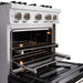 ZLINE 30 in. 4.2 cu. ft. Classic Dual Fuel Range with 4 Burner Gas Cooktop and Electric Convection Oven in Stainless Steel with Black Matte Door (CDR-BLM-30)