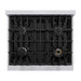 ZLINE 30 in. 4.2 cu. ft. Classic Gas Range with 4 Burner Cooktop and Convection Gas Oven in Stainless Steel with Black Matte Door (CGR-BLM-30)