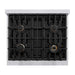 ZLINE Autograph Edition 30 in. 4.2 cu. ft. Classic Dual Fuel Range with 4 Burner Gas Cooktop and Electric Convection Oven in Stainless Steel with Champagne Bronze Accents (CDRZ-30-CB)