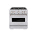 ZLINE 30 in. 4.2 cu. ft. Classic Gas Range with Convection Gas Oven in Stainless Steel with 4 Brass Burners (CGR-BR-30)