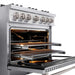 ZLINE 36 in. 5.2 cu. ft. Classic Gas Range with Convection Gas Oven in Stainless Steel with 6 Brass Burners (CGR-BR-36)