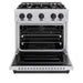 ZLINE Autograph Edition 30 in. 4.2 cu. ft. Classic Gas Range with 4 Burner Cooktop and Convection Gas Oven in Stainless Steel and Matte Black Accents (CGRZ-30-MB)