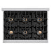 ZLINE 36 in. Classic Gas Rangetop with 6 Burner DuoPro™ Cooktop in Stainless Steel (PCRT36)